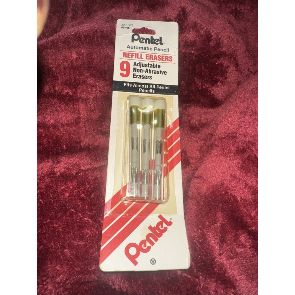 Pentel Automatic Pencil Refill Erasers Pack of 9 Z2-1BP3 05405